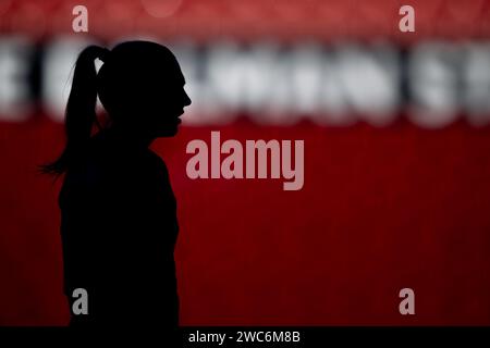 Bristol, Regno Unito. 14 gennaio 2024. Ceri Holland di Liverpool durante il quarto turno di fa Cup femminile tra Bristol City Women e Liverpool Women all'Ashton Gate di Bristol il 14 gennaio 2024. Questa immagine può essere utilizzata solo per scopi editoriali. Solo per uso editoriale. Credito: Ashley Crowden/Alamy Live News Foto Stock