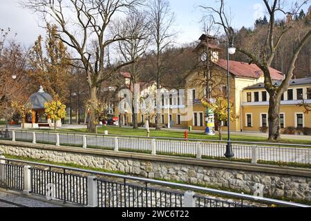 Boulevard di Jozef Dietl in Krynica-Zdroj. La Piccola Polonia voivodato. Polonia Foto Stock