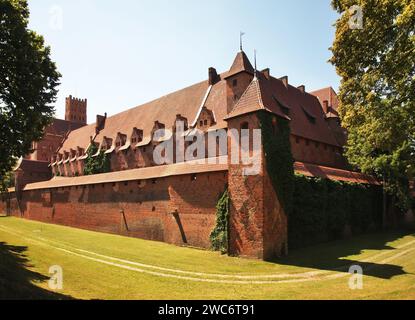 Castello dell'Ordine Teutonico in Malbork. Voivodato di Pomerania. Polonia Foto Stock