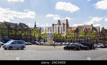 Piazza del mercato della città di Maaseik in Belgio. Foto Stock