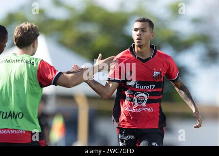 Sao Carlos, Brasile. 14 gennaio 2024. SP - SAO CARLOS - 01/14/2024 - COPA SAO PAULO 2024, ITUANO (foto di Diogo Reis/AGIF/Sipa USA) credito: SIPA USA/Alamy Live News Foto Stock