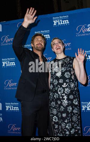 Ryan Gosling, Greta Gerwig, 16TH Annual Kirk Douglas Award for Excellence in Film Awards di SBIFF, The Ritz-Carlton Bacara, Santa Barbara, CA, 1.13.24 Foto Stock