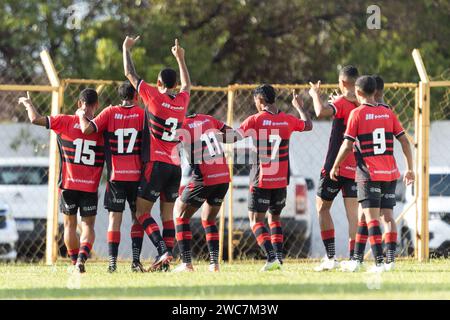 Sao Carlos, Brasile. 14 gennaio 2024. SP - SAO CARLOS - 01/14/2024 - COPA SAO PAULO 2024, ITUANO (foto di Diogo Reis/AGIF/Sipa USA) credito: SIPA USA/Alamy Live News Foto Stock