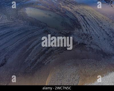 Vista aerea della centrale elettrica di Aberthaw, Gileston, vale of Glamorgan: Phillip Roberts Foto Stock