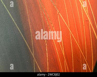 Lo spazio vuoto per i banner invita a creare design creativi su questo sfondo in tessuto verde di alta qualità. Foto Stock