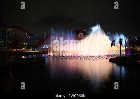 Spettacolo di luci Disneyland - Pixar Bay Foto Stock