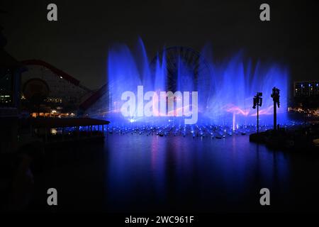 Spettacolo di luci Disneyland - Pixar Bay Foto Stock