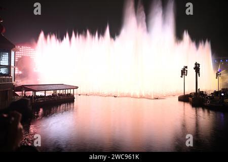 Spettacolo di luci Disneyland - Pixar Bay Foto Stock