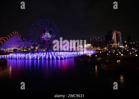 Spettacolo di luci Disneyland - Pixar Bay Foto Stock