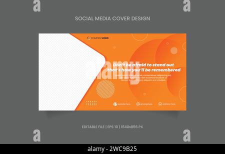 Promozione design banner di colore blu e giallo con sfondo astratto Illustrazione Vettoriale