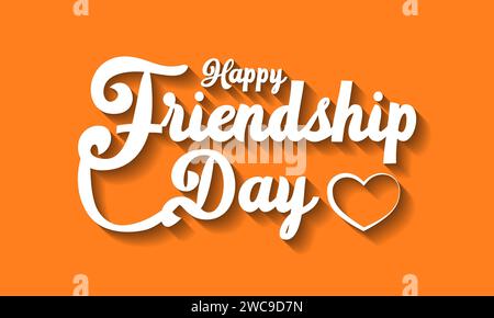 Festa nazionale dell'amicizia celebrata l'11 febbraio. Design di banner vettoriali, volantini, poster e modelli di social media. Illustrazione Vettoriale