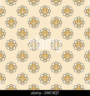 Fantasia vettoriale dei fiori con motivo senza cuciture colorato Illustrazione Vettoriale