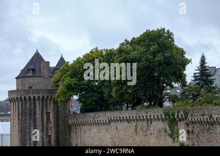 Tour du Connétable che fa parte dei bastioni della città vecchia di Vannes, Bretagna. Foto Stock