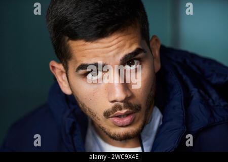 Andre Silva della Real Sociedad guarda durante la partita LaLiga EA Sports tra Athletic Club e Real Sociedad allo Stadio San mames il 13 gennaio 20 Foto Stock