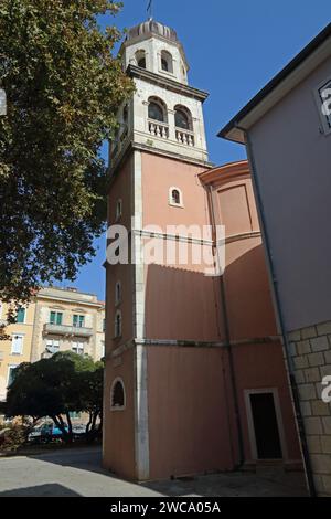 Campanile della Chiesa di nostra Signora della salute, Zara, Croazia Foto Stock