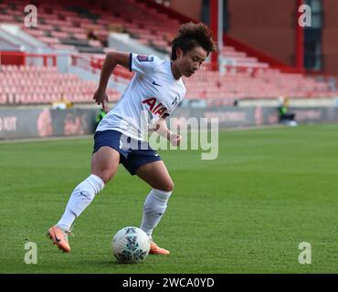 Zhang Linyan (in prestito dalla Wuhan Jianghan University) durante la partita di calcio della fa Cup femminile tra Tottenham Hotspur Women e Sheffield United WOME Foto Stock