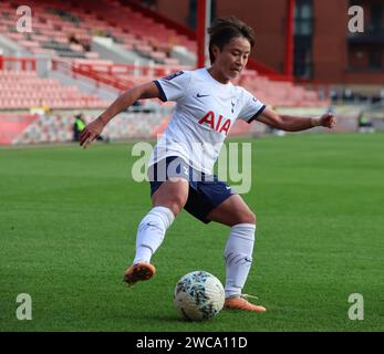 Zhang Linyan (in prestito dalla Wuhan Jianghan University) durante la partita di calcio della fa Cup femminile tra Tottenham Hotspur Women e Sheffield United WOME Foto Stock