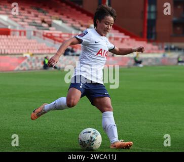 Zhang Linyan (in prestito dalla Wuhan Jianghan University) durante la partita di calcio della fa Cup femminile tra Tottenham Hotspur Women e Sheffield United WOME Foto Stock