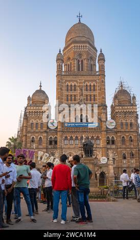 Mumbai, Maharashtra, India, sede della Municipal Corporation of Greater Mumbai (Brihanmumbai Municipal Corporation), MCGM, solo editoriale. Foto Stock