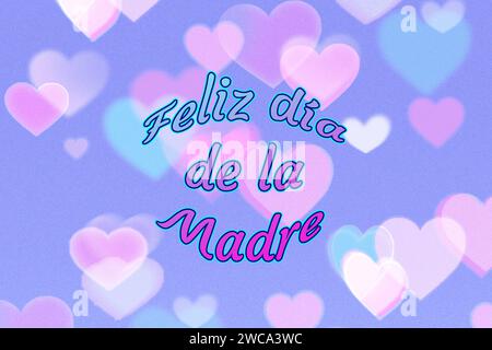 Festa della mamma augura motivi di sfondo colori belle lettere Foto Stock