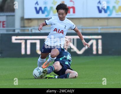 Zhang Linyan (in prestito dalla Wuhan Jianghan University) durante la partita di calcio della fa Cup femminile tra Tottenham Hotspur Women e Sheffield United WOME Foto Stock