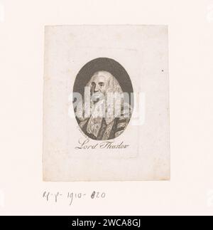 Portret van Lord Edward Thurlow, anonimo, dopo Pauli, 1778 - 1799 stampa Germany paper Historical Persons Foto Stock