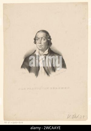 Ritratto di Johannes le Francq van Berkhey, Nicolaas Martinus Schild, c. 1837 - c. 1840 stampa The Hague paper Historical Persons (+ (completo) busto ritratto) Foto Stock