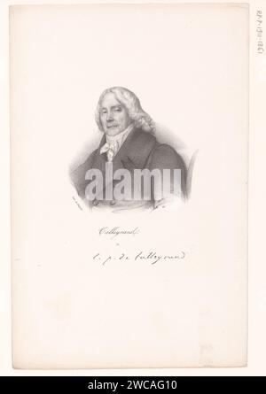 Portret van Charles-Maurice de Talleyrand, anonimo, veuve Delpech (Naudet), in o dopo il 1818 - in o prima del 1842 stampare Paris paper Historical Persons Foto Stock