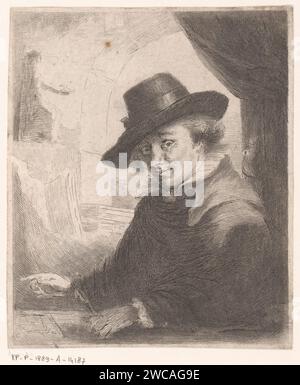Autoritratto di Dominique Vivant Denon, Dominique Vivant Denon (Barone) (attribuito a), 1757 - in o prima del 1803 stampare carta incisa persone storiche. ritratto, autoritratto dell'artista grafico Foto Stock