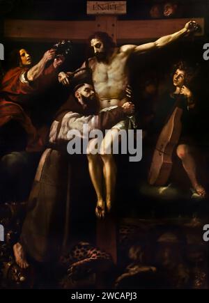 San Francesco abbraccia Cristo sulla Croce 1620 Francisco Ribalta 1565 - Valencia 1628 Spagna spagnolo Foto Stock