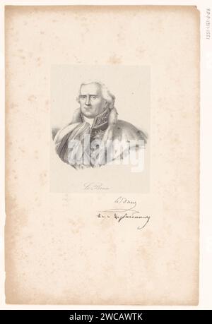 Portret van Charles-Francois Lebrun, anonimo, veuve Delpech (forse Naudet), dopo Robert Lefevre, nel o dopo il 1818 - in o prima del 1842 stampa carta di Parigi. persone storiche Foto Stock