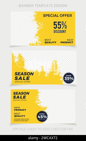 promo modello per social media design copertina Illustrazione Vettoriale