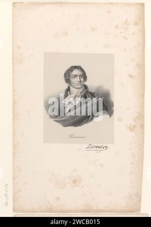 Portret van Antoine Barnave, anonimo, veuve Delpech (Naudet), in o dopo il 1818 - in o prima del 1842 stampare carta di Parigi. persone storiche Foto Stock