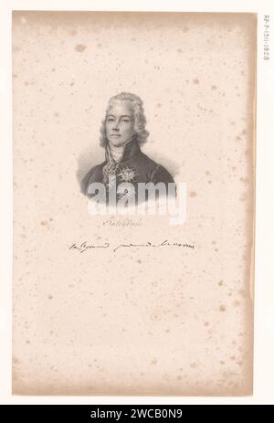 Portret van Charles-Maurice de Talleyrand, anonimo, veuve Delpech (Naudet), in o dopo il 1818 - in o prima del 1842 stampare Paris paper Historical Persons Foto Stock