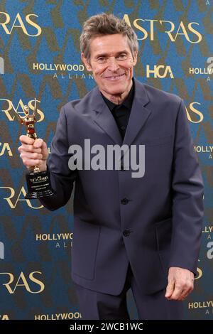 LOS ANGELES - 6 GENNAIO: Willem Dafoe al 7° Astra Film Awards al Biltmore Hotel il 6 gennaio 2024 a Los Angeles, CALIFORNIA (foto di Katrina Jordan/Sipa USA) Foto Stock