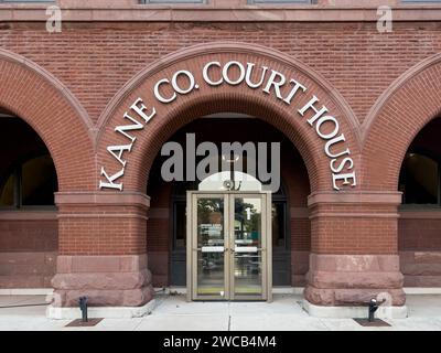 Il tribunale della contea di Kane, situato nel centro di Ginevra, Illinois. Foto Stock