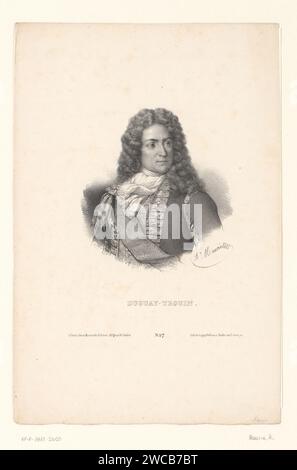 Portret van René Duguay-Trouin, Antoine Maurin, 1836 stampa con il numero: N. 27. Persone storiche del giornale di Parigi Foto Stock