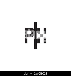 Concept PX geometrico audace in un design professionale di alta qualità che consente di stampare bene su qualsiasi supporto di stampa Illustrazione Vettoriale