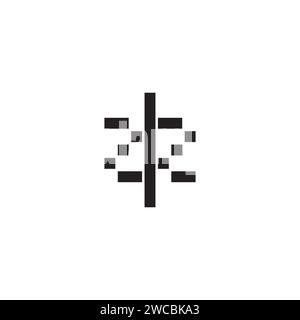 Design ZZ geometrico audace in un design professionale di alta qualità che consente di stampare bene su qualsiasi supporto di stampa Illustrazione Vettoriale