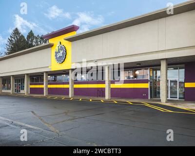 Roma, NY - 17 dicembre 2023: Planet fitness, un franchisor americano e operatore di centri fitness con sede a Hampton, New Hampshire, con oltre 2.400 club. Foto Stock