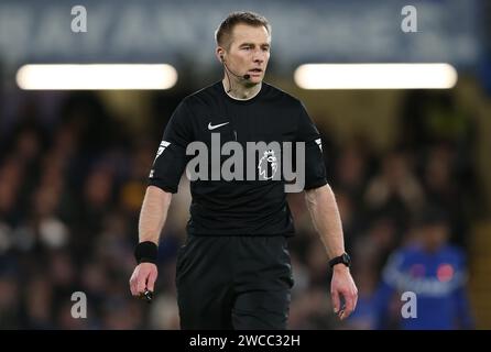 Arbitro, Michael Salisbury. - Chelsea contro Crystal Palace, Premier League, Stamford Bridge Stadium, Londra, Regno Unito - 27 dicembre 2023. Solo per uso editoriale - si applicano le restrizioni DataCo. Foto Stock