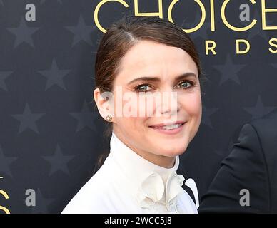 Santa Monica, California. 14 gennaio 2024, Keri Russell partecipa al 29° Annual Critics Choice Awards al Barker Hangar il 14 gennaio 2024 a Santa Monica, California. Foto: C Flanigan/imageSPACE Foto Stock