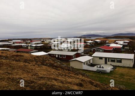 Stykkishólmur è una città e un comune situato nella parte occidentale dell'Islanda, nella parte settentrionale della penisola di Snæfellsnes Foto Stock