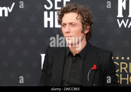 Jeremy Allen White bei der Verleihung der 29. Critics Choice Awards im Barker Hangar. Santa Monica, 14.01.2024 Foto Stock