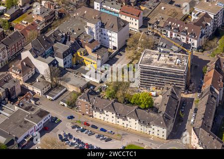 Vista aerea, bunker demolition Hülshoffstraße, Wanne, Herne, zona della Ruhr, Renania settentrionale-Vestfalia, Germania Foto Stock