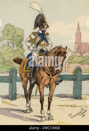 La Garde d'Honneur de Strasbourg - Colonnello - grande tenue - 1809 Foto Stock