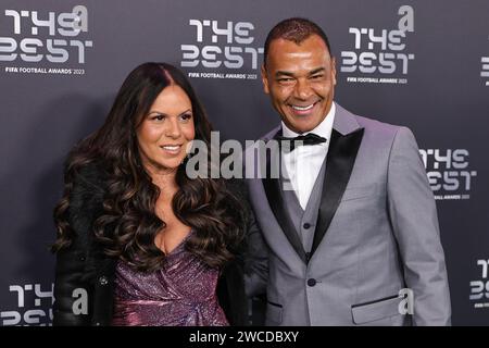 Cafu arriva sul tappeto verde in vista dei Best FIFA Football Awards 2023 all'Apollo Theatre di Londra, Regno Unito. 15 gennaio 2024. (Foto di Mark Cosgrove/News Images) in, il 1/15/2024. (Foto di Mark Cosgrove/News Images/Sipa USA) credito: SIPA USA/Alamy Live News Foto Stock