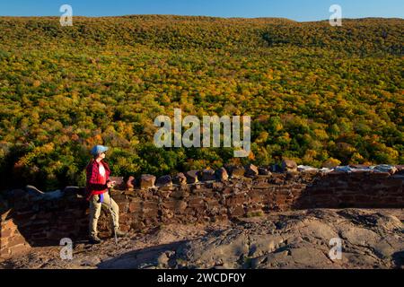 Area di osservazione del lago delle nuvole, Porcupine Mountains Wilderness State Park, Michigan Foto Stock