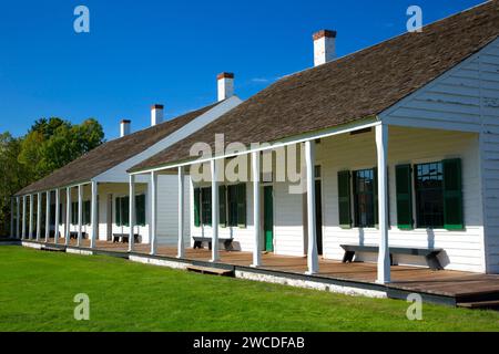 Trimestri aziendali e ospedale, Fort Wilkins Historic State Park, Michigan Foto Stock