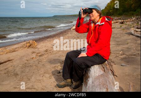 Spiaggia sul Lago Superiore al fiume nero, Ottawa National Forest, Michigan Foto Stock